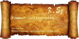 Kammer Szilveszter névjegykártya